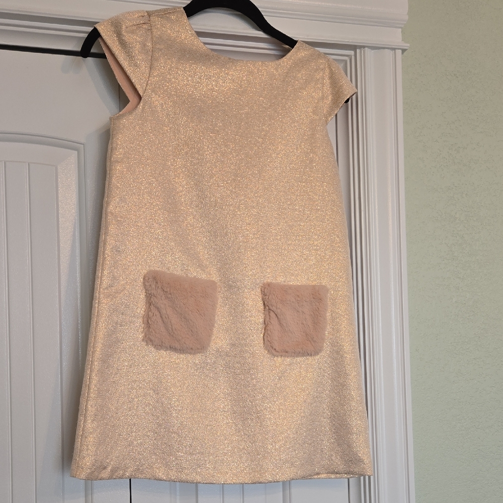 Gymboree Shimmering Gold Formal Dress with Pockets